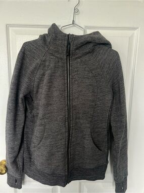 lululemon athletica Gray Full-Zip Hooded Sweater
